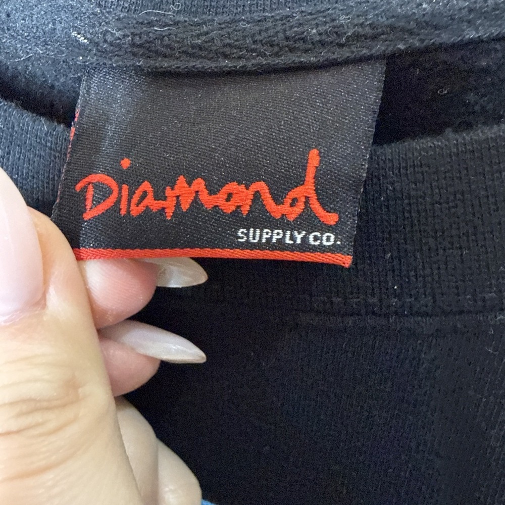 Diamond Supply Co Graphic Sweatshirt Womens M Black Crewneck Streetwear Skater - Picture 5 of 6